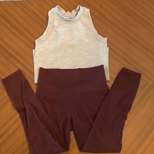 Athleta tank and tight set size small